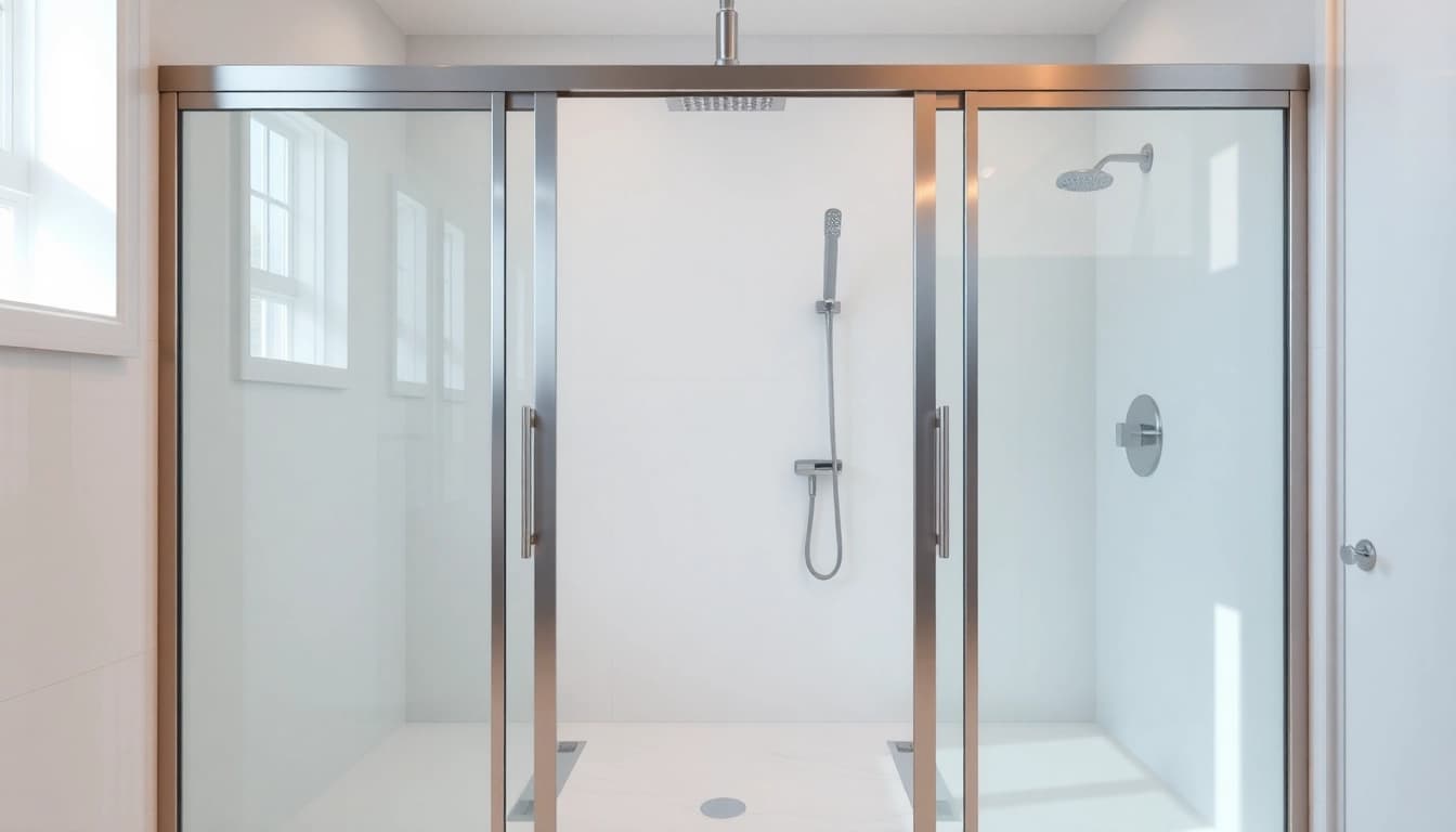 Enhance your bathroom with stylish sliding shower doors featuring sleek design and modern finishes.