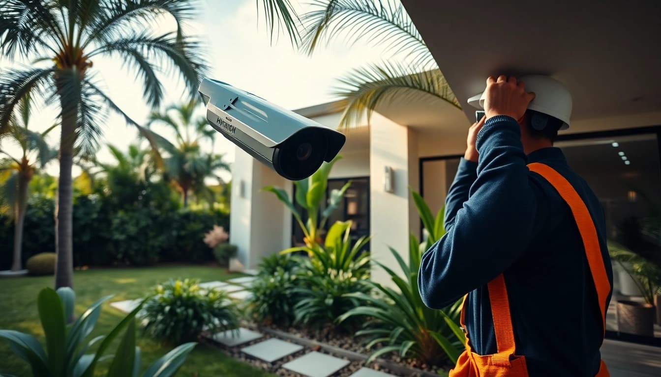 Instalando Cámaras Hikvision para mejorar la seguridad del hogar en Guanacaste, región tropical.