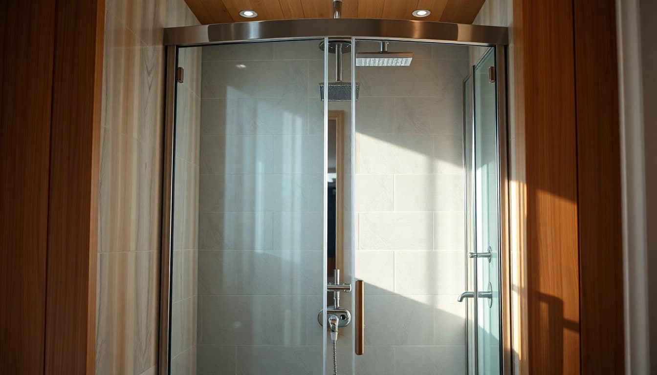 Erleben Sie die elegante sonni Duschkabine mit Glasdetails in einem modernen Badezimmer.