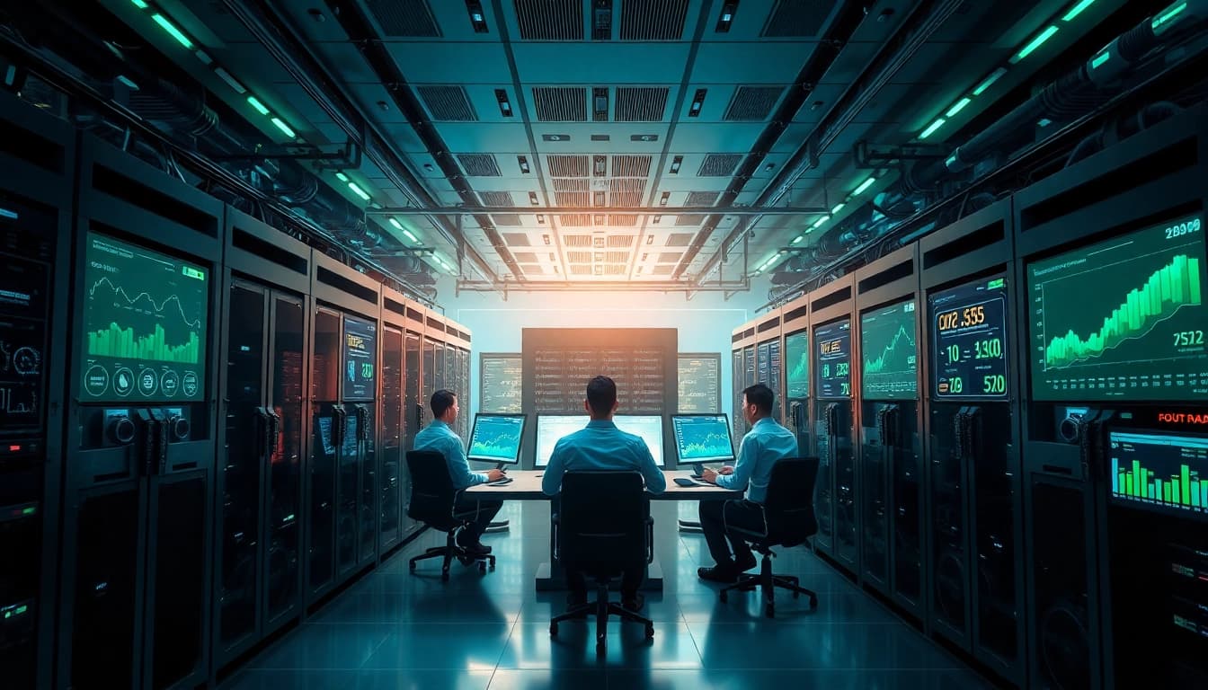 Dynamic cryptocurrency mining operation showcasing the best crypto mining site technology.