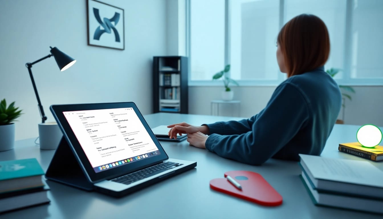Youdao dictionary app showcased in a contemporary workspace, emphasizing modern language learning tools.