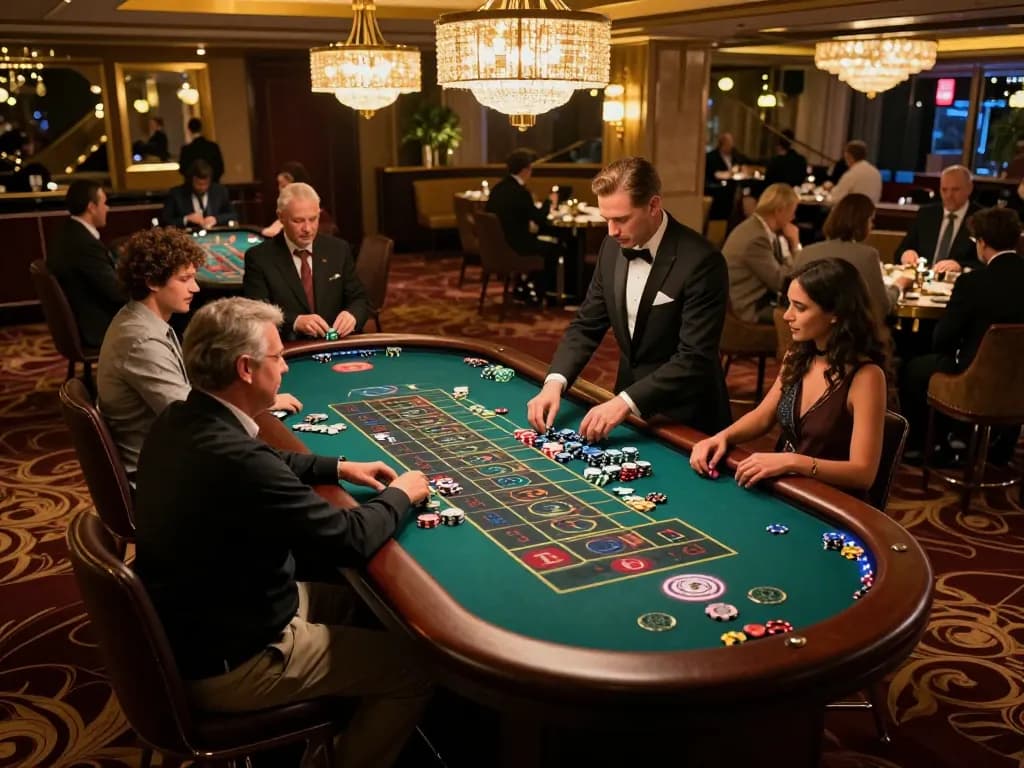 Place your bets at the thrilling roulette table as players enjoy games in a luxurious casino atmosphere with server thailand options available.