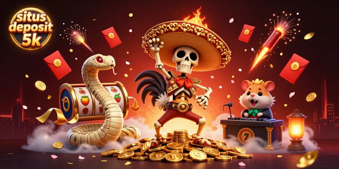 Exciting victory at situs deposit 5k with the mariachi rooster dancing on gold coins.