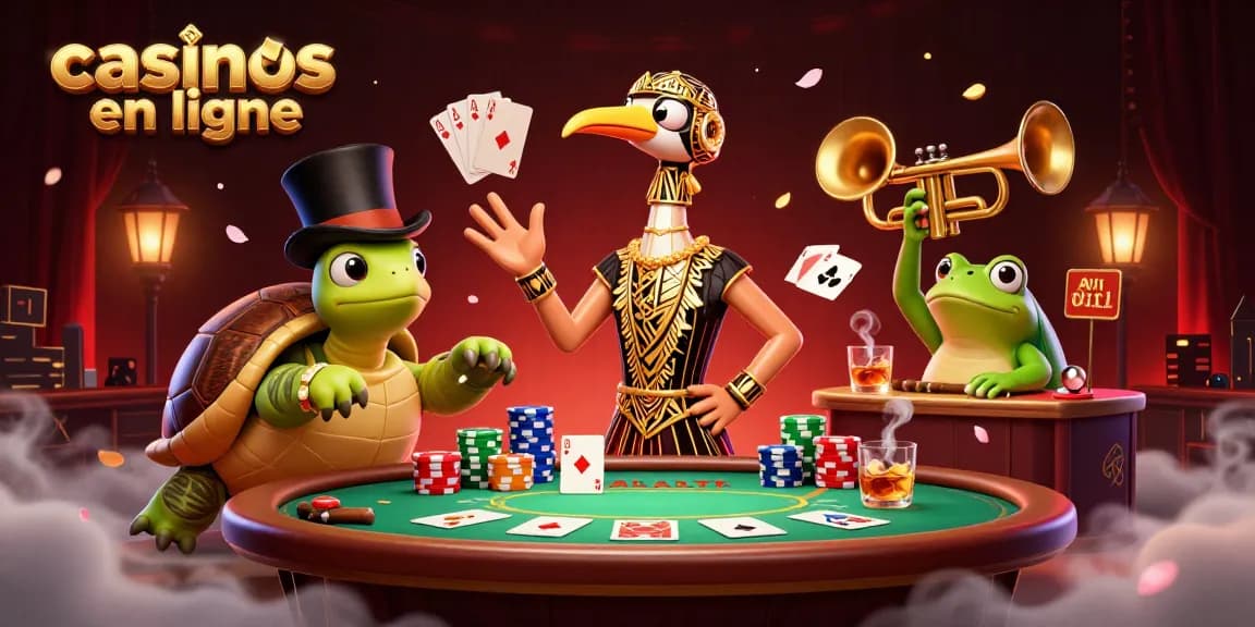 Jouer aux casinos en ligne avec le poisson, la tortue et le crâne au bar animé.