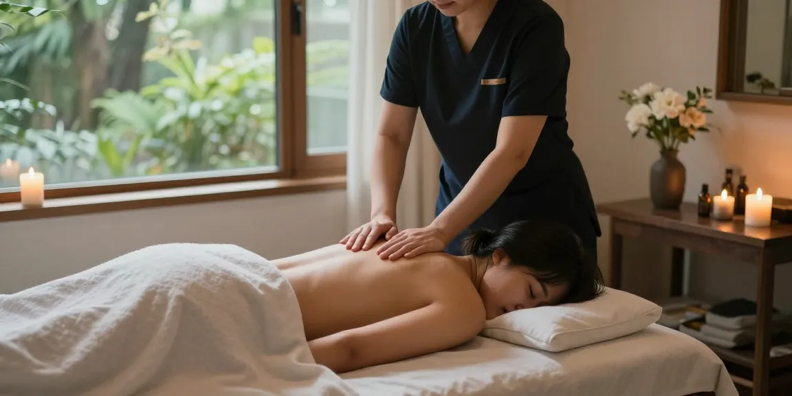Experience a 대구마사지 in a calming spa setting with soothing ambiance and wellness services.