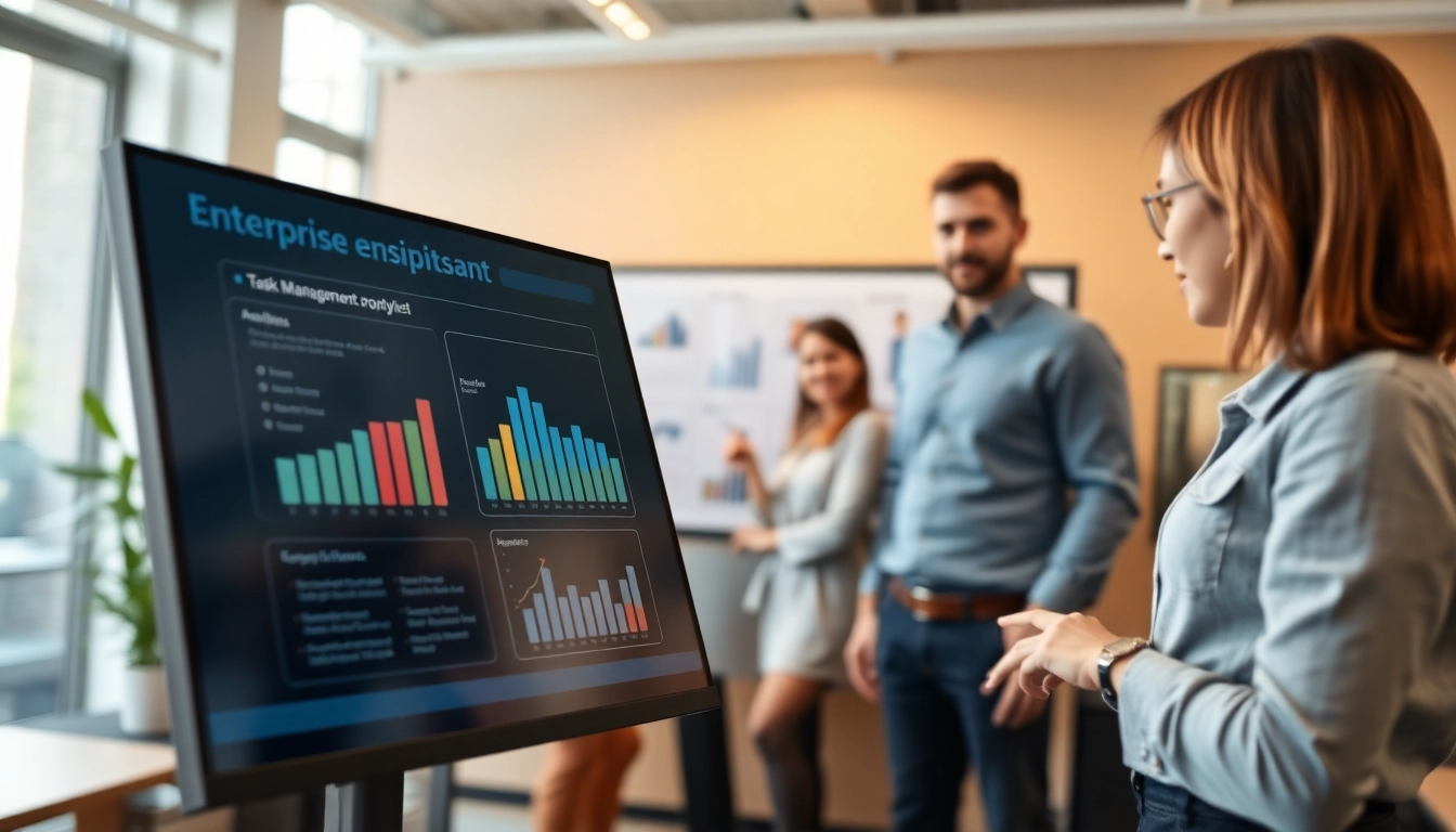 Efficient team collaboration around an enterprise assistant platform interface promoting productivity.