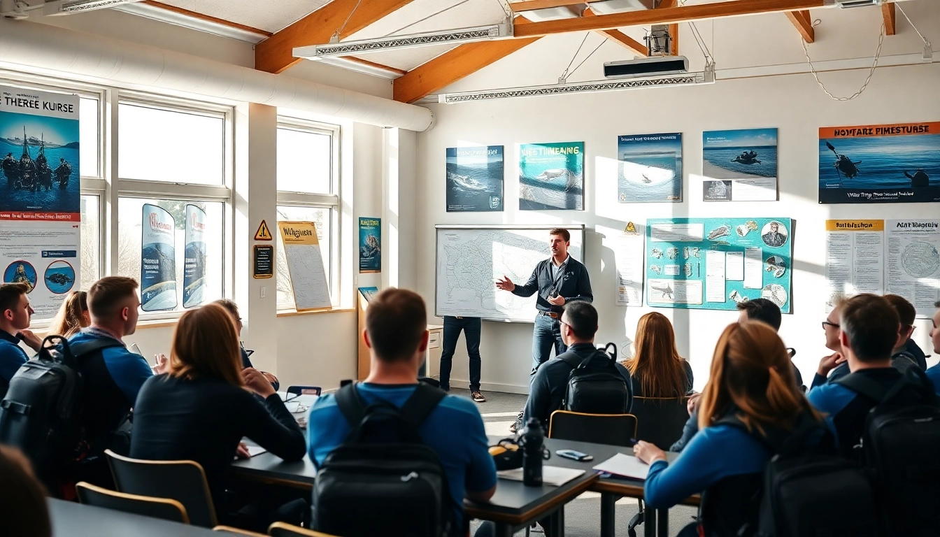 Schüler lernen in einem SSI Theorie Kurs mit einem engagierten Lehrer.