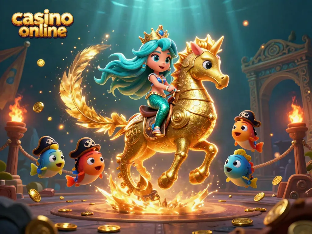 Juega en un casino online lleno de sorpresas y acción mientras la princesa de los mares captura tesoros.