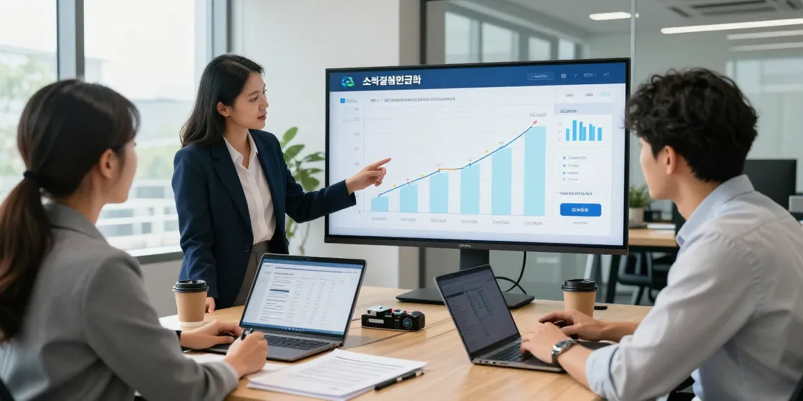 Consultants collaborating on 소액결제현금화 strategies in a modern financial office