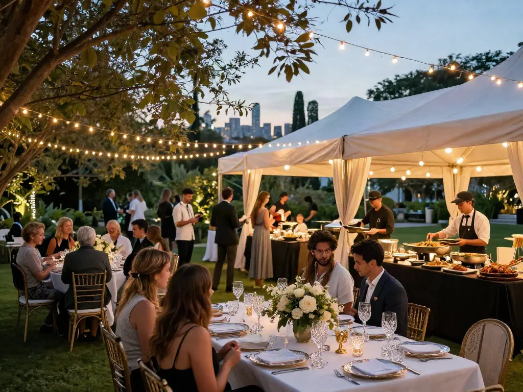Premium event rentals invigorating outdoor gatherings with elegant decor and luxurious ambiance.