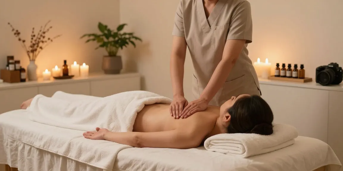 Relaxing 스웨디시 massage session in a tranquil spa setting