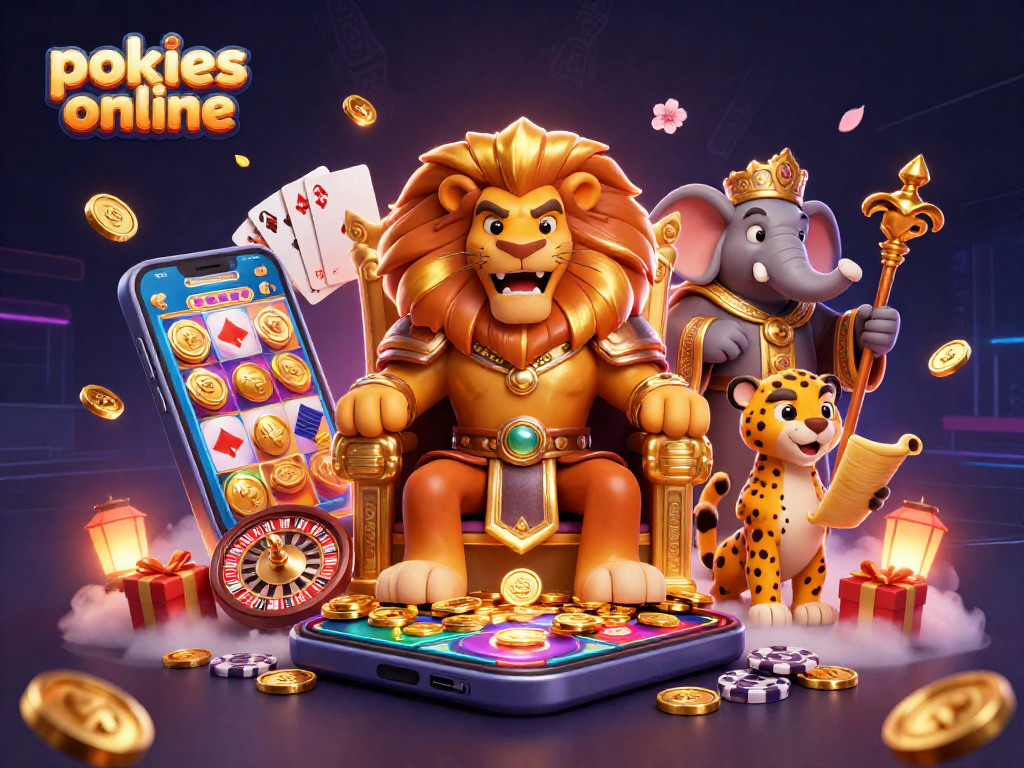 Experience thrilling pokies online action with a fierce lion king, elephant advisor, and cheetah messenger.