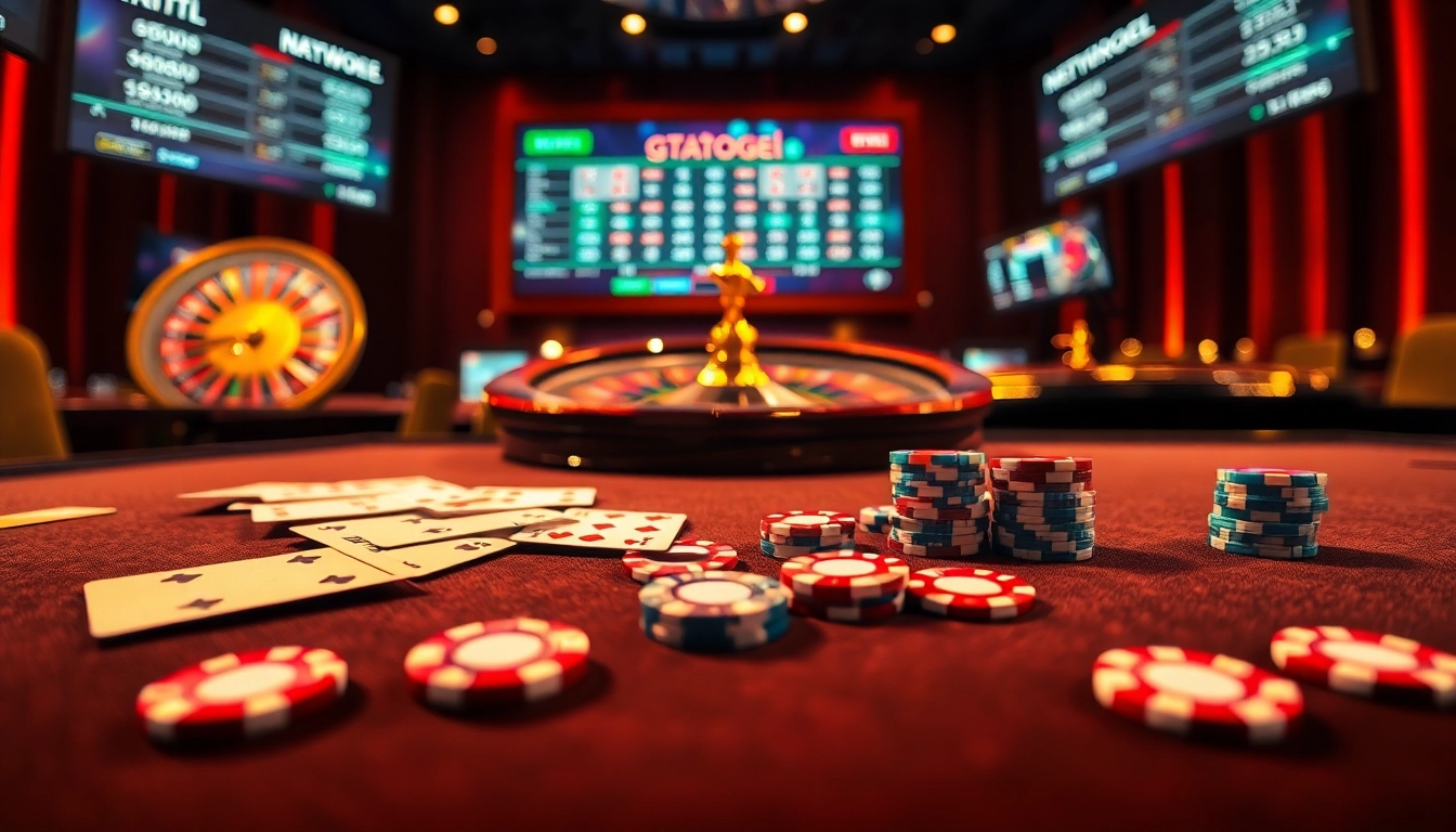 Experience thrilling poker action with gtatogel in a luxurious casino setting.