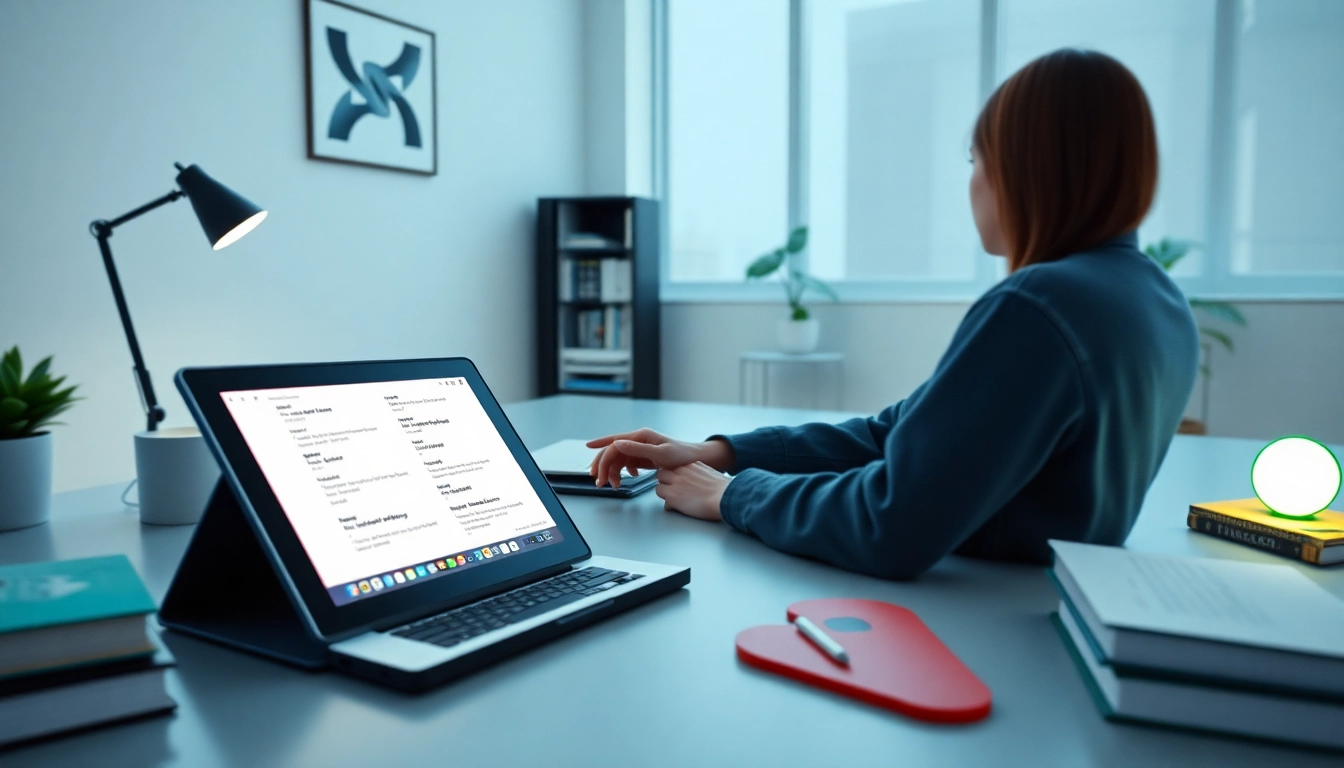 Youdao dictionary app showcased in a contemporary workspace, emphasizing modern language learning tools.