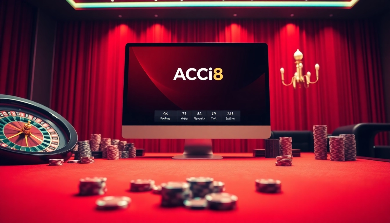 Dynamic focus on Nhà Cái ABC8 interactive gambling interface featuring casino tools like roulette and poker.