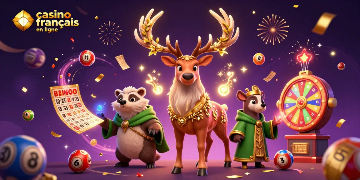 Jouez au casino français en ligne et découvrez des jeux fascinants au sein d'une illustration vibrante.