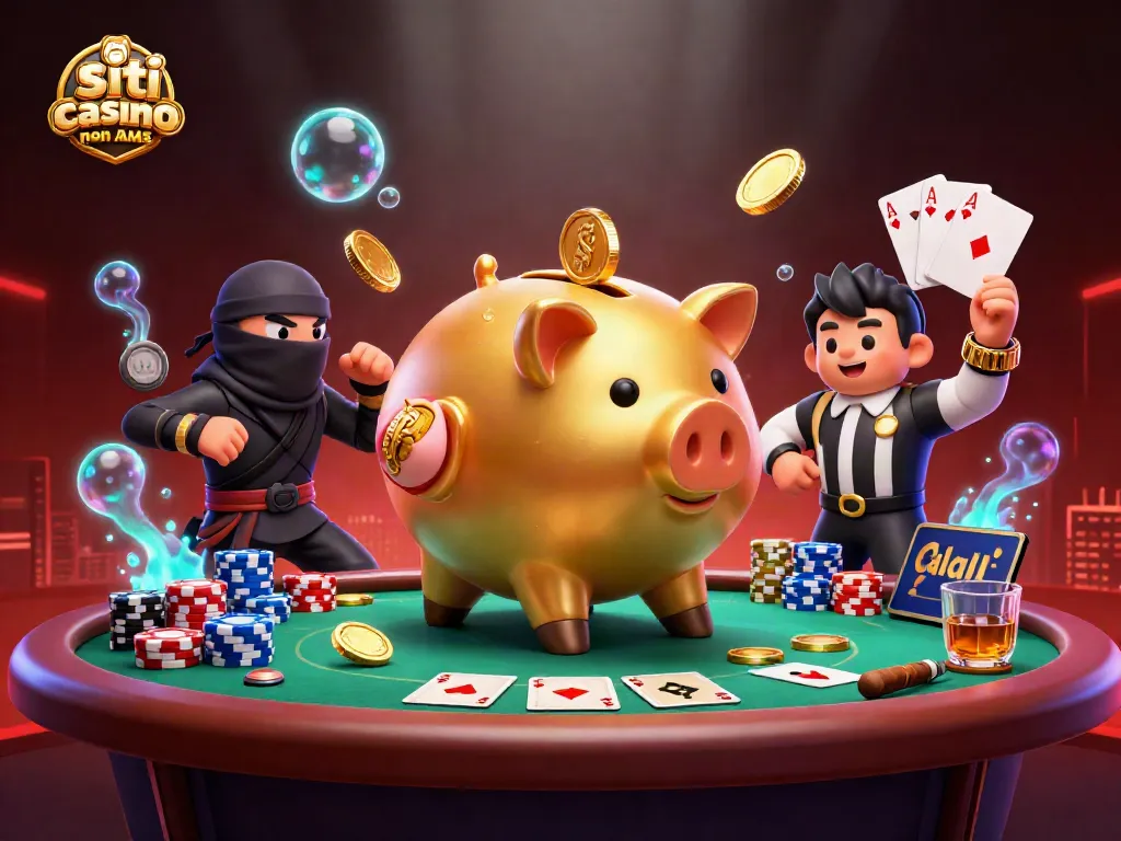 Giocando nei migliori siti casino non AAMS con un maiale d'oro e avversari dinamici.
