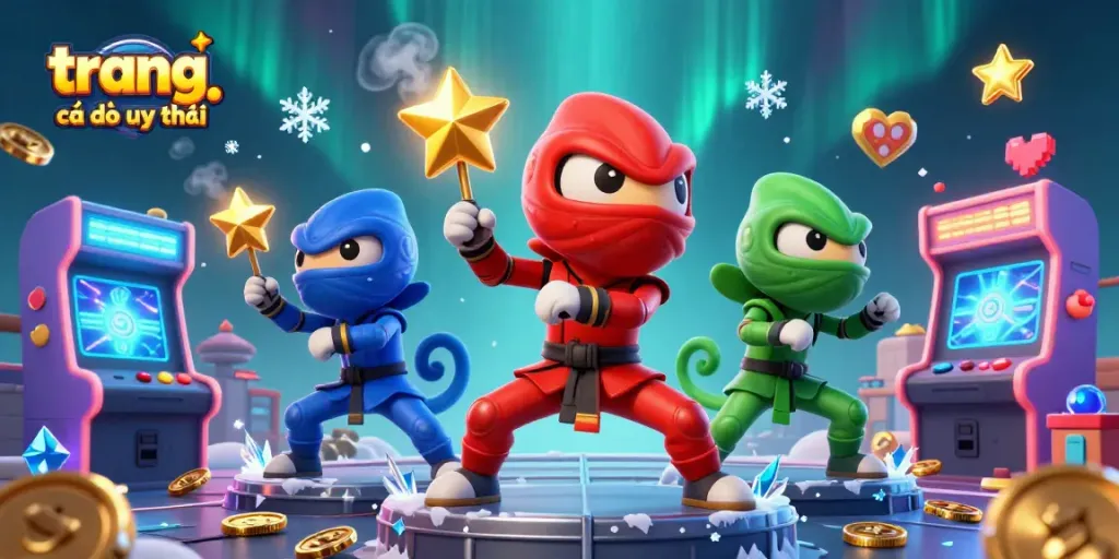 Trải nghiệm trang cá độ uy tín với đội quân chameleon ninja 3D trong không gian sống động.