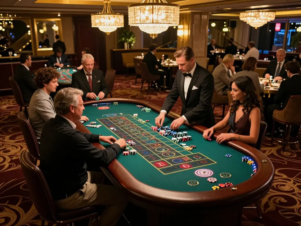 Place your bets at the thrilling roulette table as players enjoy games in a luxurious casino atmosphere with server thailand options available.