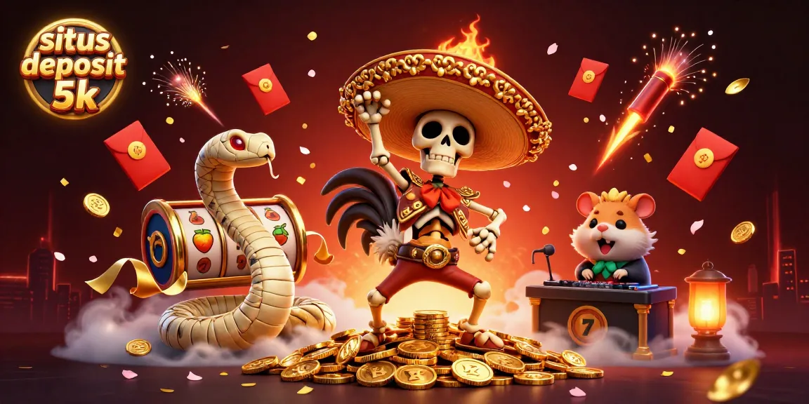 Exciting victory at situs deposit 5k with the mariachi rooster dancing on gold coins.
