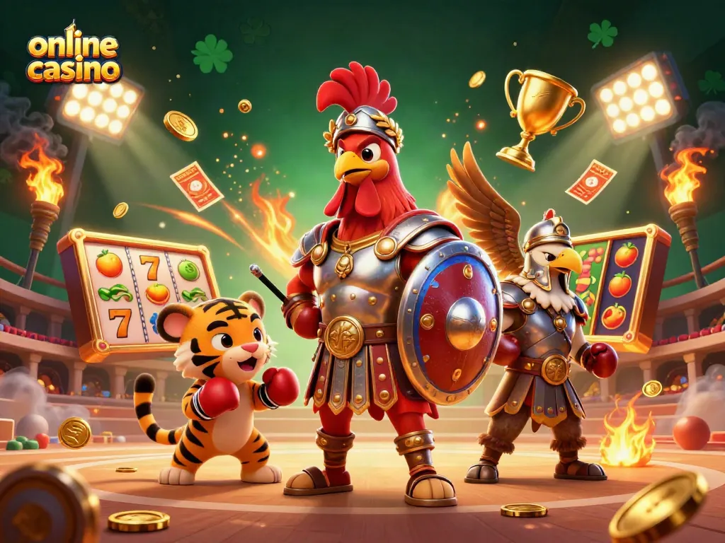 Asocia el casino online con emocionantes tragaperras y botes en esta ilustración vibrante.