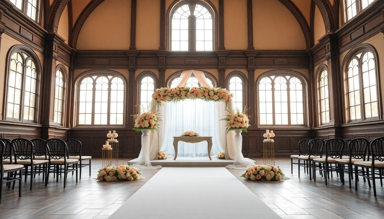 Stunning Jacksonville Wedding Venue featuring elegant altar decorations and natural lighting.