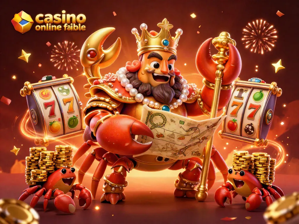 Juega en un casino online fiable y descubre emocionantes premios en esta ilustración vibrante.