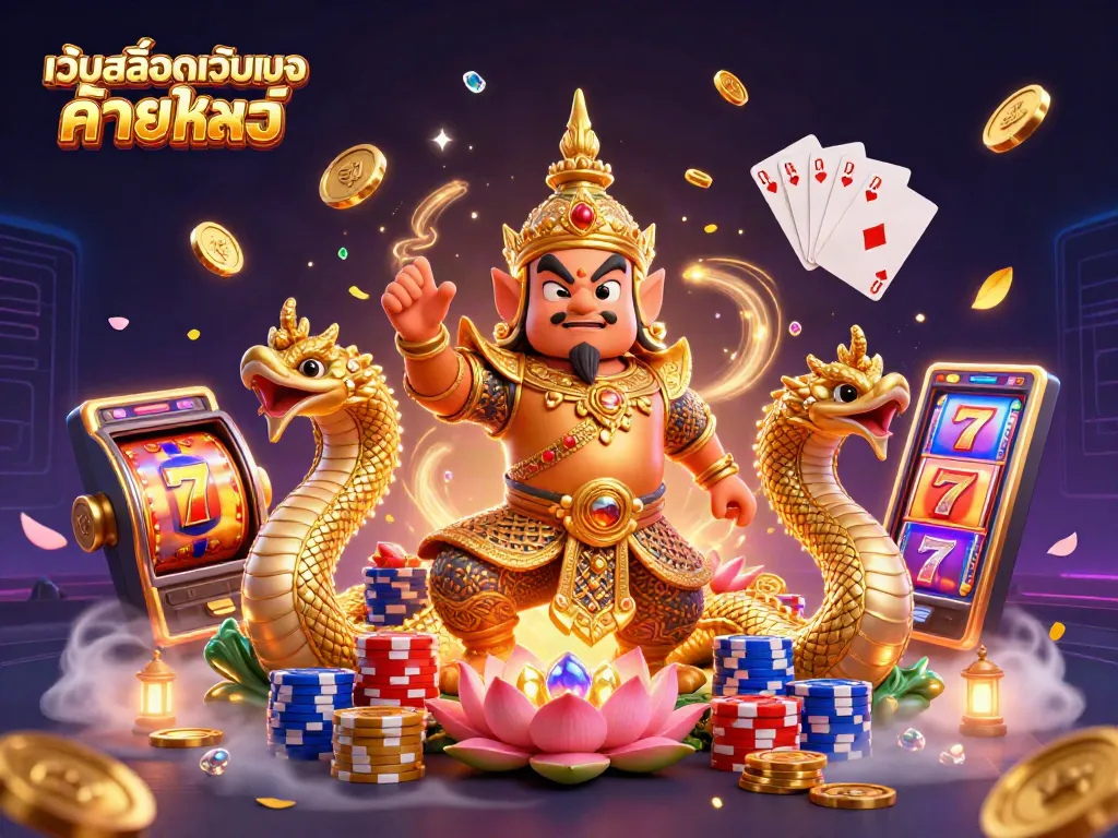 เกมสล็อตเว็บตรง ค่ายใหญ่ พร้อมกับการ์ตูนยักษ์ไทยและงูนาในคาสิโน