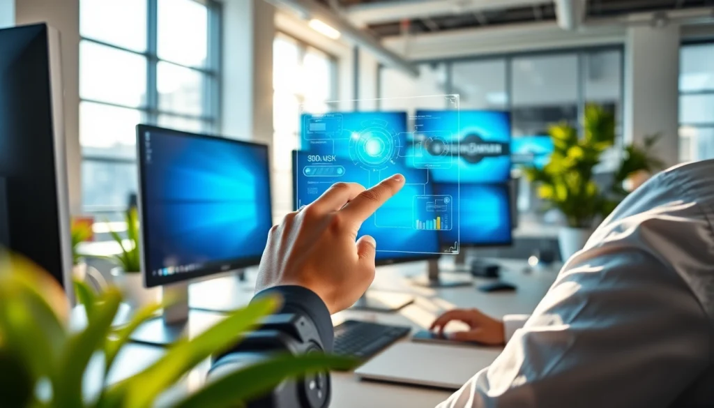 Engage with innovative Technology in a modern workspace featuring interactive devices.