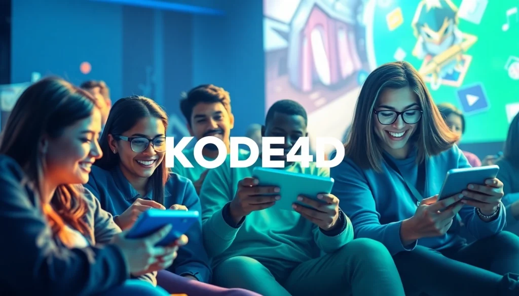 Situs kode4d gaming experience with diverse players enjoying online games.