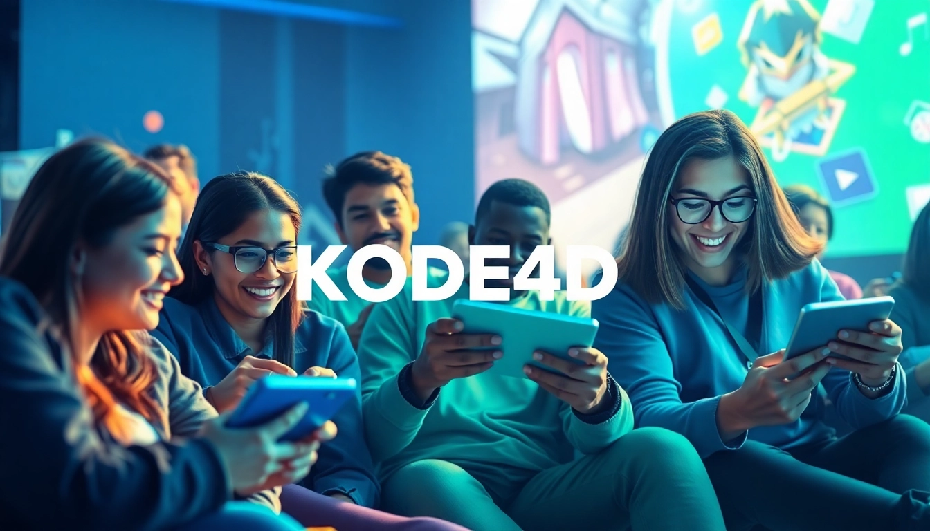 Situs kode4d gaming experience with diverse players enjoying online games.