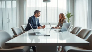 카드현금화 전략을 논의하는 전문가와 고객의 모습