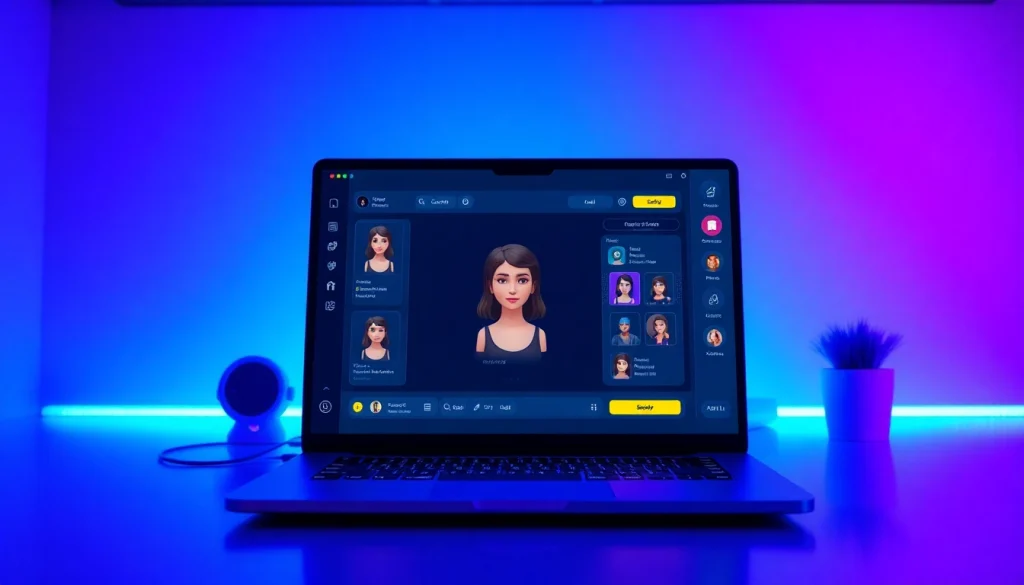 Interactive NSFW character AI platform showcasing customization options and engaging user experience