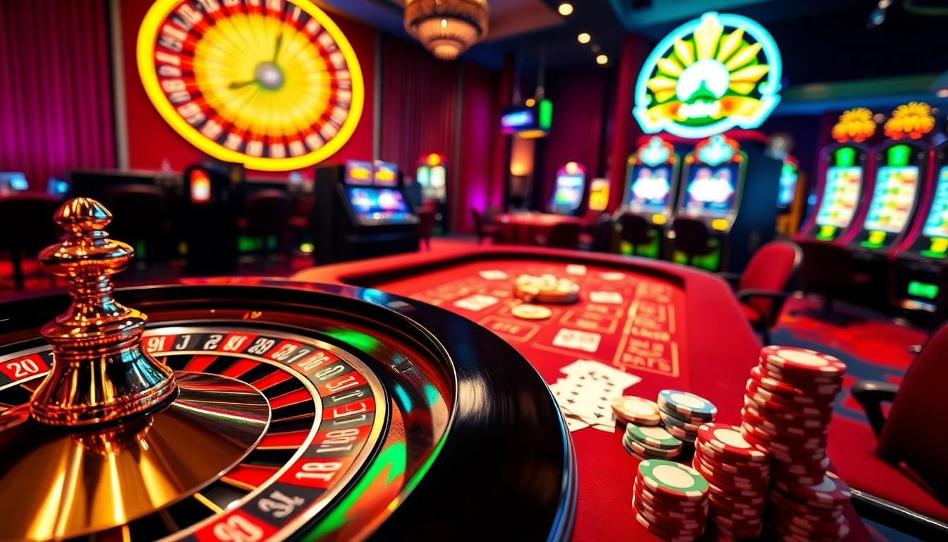 Découvrez l'élégance et l'excitation d'un casino en ligne France fiable avec des scènes de jeu vibrantes.