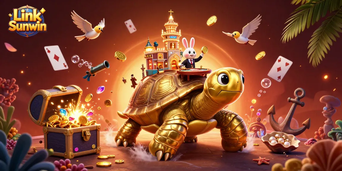 Experience the exciting world of online gambling with Link Sunwin, featuring vibrant casino-themed characters.
