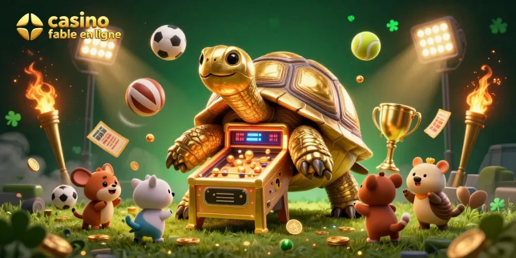 Jouez dans un casino fiable en ligne avec une tortue géante aux machines à sous fascinantes.